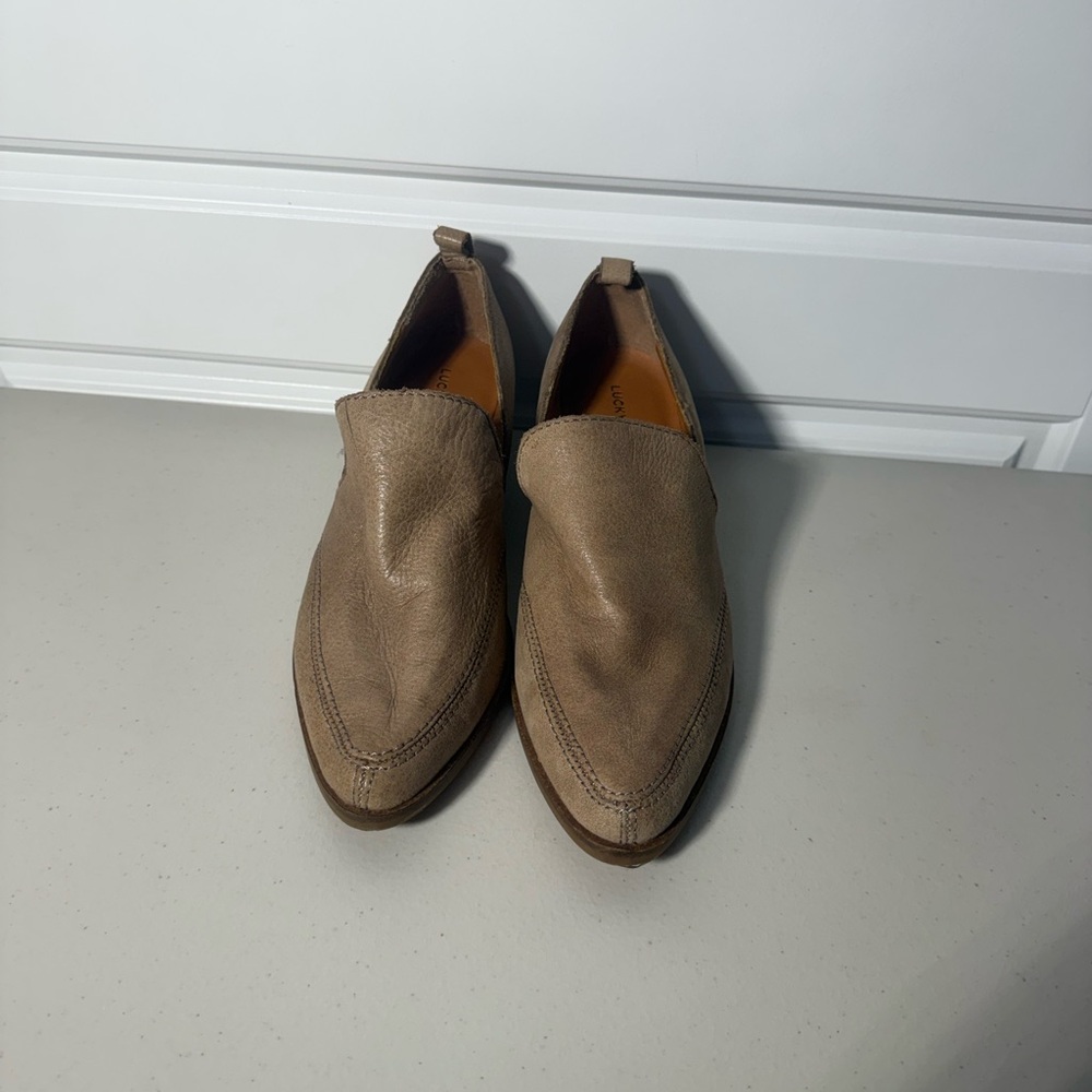Lucky‎ Brand Women’s Beige Leather Slip-Ons Size 6.5